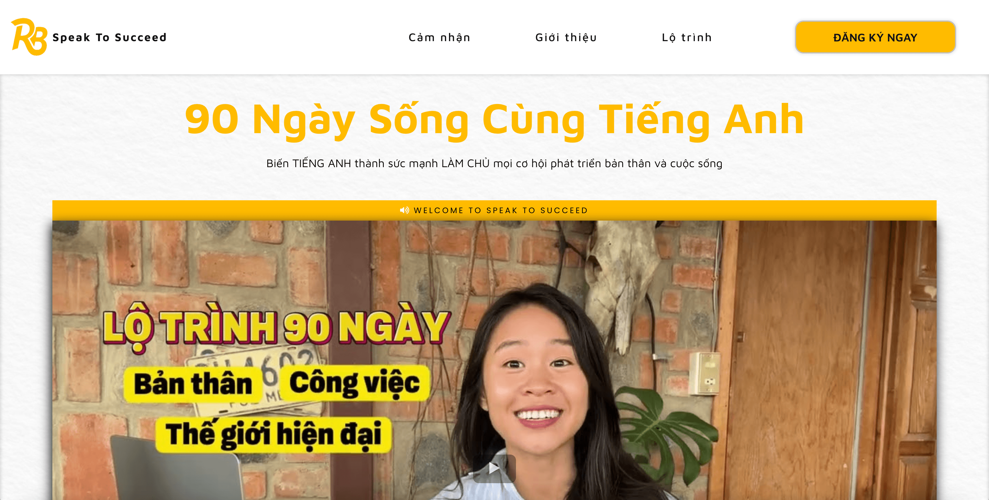 Speak To Succeed Landing Page